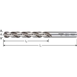 Rotec 102 HSS-G spiraalboor DIN 338 type HD-S diameter 14,5x114x169 mm d2=13 mm 102.1450