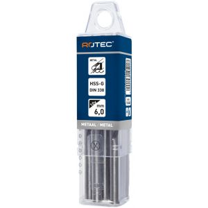 Rotec 105 HSS-G spiraalboor DIN 338 type N blank diameter 4,7x47x80 mm set 10 stuks 105.0470