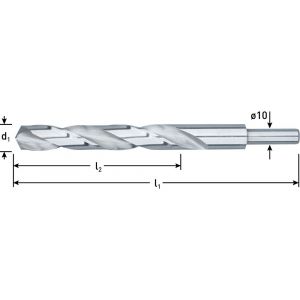 Rotec 105 HSS-G spiraalboor DIN 338 type N d2=10 diameter 10,5x87x133 mm 105.1051