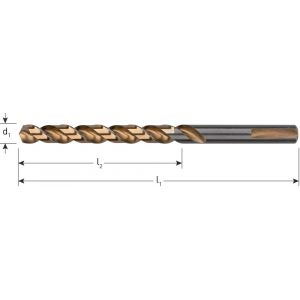 Rotec 107 HSS-G spiraalboor UNI-X DIN 338 type HD diameter 11,0x94x142 mm set 5 stuks 107.1100