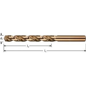 Rotec 111 HSS-E spiraalboor DIN 338 type N diameter 2,5x30x57 mm set 10 stuks 111.0250