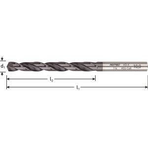 Rotec 114C HSS-E spiraalboor DIN 338 type HD-X TiAlN diameter 5,8x57x93 mm 114.0580C