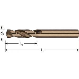 Rotec 132 HSS-E plaatwerkboor DIN 1897 type N diameter 2,0x12x38 mm set 10 stuks 132.0200