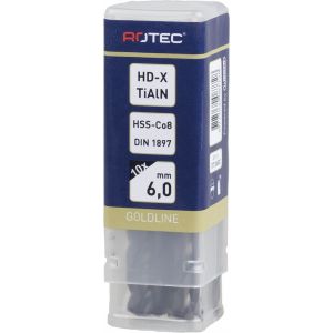 Rotec 137C HSS-E plaatwerkboor DIN 1897 type HD-X TiAlN diameter 8,5x37x79 mm 137.0850C