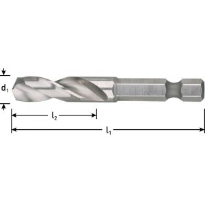 Rotec 141 HSS-G boorbit DIN 3126 1/4 inch E6.3 diameter 3,2x16x47 mm 141.0320