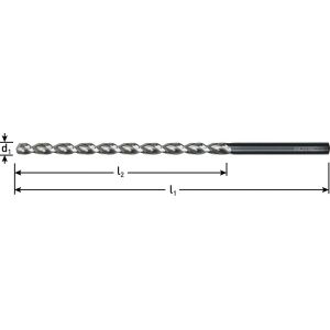 Rotec 165 HSS-E spiraalboor DIN 1869 TLS 1000 diameter 4,5x160x235 mm 165.0452