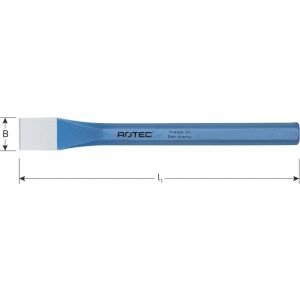 Rotec 218.07 koudbeitel achtkant 10x100 mm 218.0701