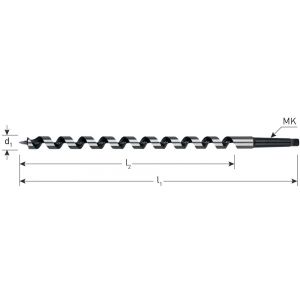 Rotec 242A slangenboor Gold-Line MK 2 diameter 28x250x320 mm azobe 242.2801A