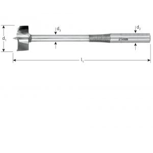 Rotec 244 3D houtboor met 3-vlaks schacht diameter 15x130 mm 244.0150