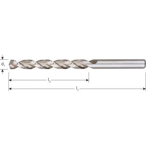 Rotec 262 HSS-G houtspiraalboor DIN 338 TLS diameter 7,0x69x109 mm set 10 stuks 262.0700