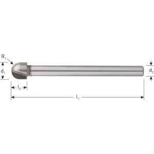 Rotec 270 HM houtrotfrees Silver-Line d2=6 mm diameter 9,5 mm 270.0111