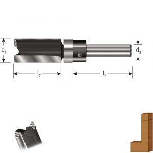 Rotec 271 HM groeffrees met geleidelager Gold-Line diameter 19x25x32 mm d2=8 mm 271.04.1900