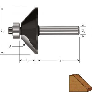 Rotec 271 HM fasefrees Gold-Line diameter 50,8 mm 45 graden d=12 mm 272.19.5080