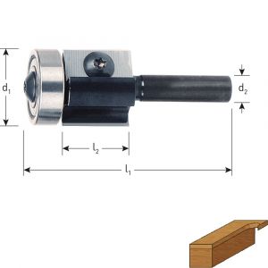 Rotec 271 HM kantenfrees wisselplaat Gold-Line diameter 19x12 mm Z=2 d2=8 mm 271.29.1900