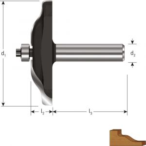 Rotec 271 HM platbandfrees Gold-Line diameter 76,2 mm Z=2 d2=12 mm 272.33.7620