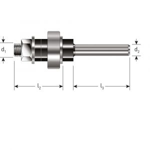 Rotec 271 spindel met lager diameter 8 mm d2=12 272.44.0800