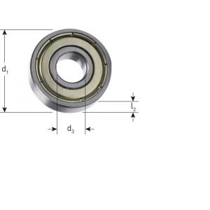 Rotec 273 geleidelager Gold-Line diameter 12x8x3,5 mm 273.01.1208