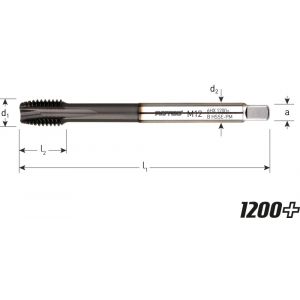 Rotec 336.376 HSS-E PM machinetap 1200+ doorlopend DIN 376 type B M12x1,75 mm 336.1200