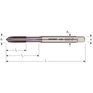 Rotec 347 HSS-E PM machinetap 1400 doorlopend DIN 371 M5x0,8 mm 347.0500