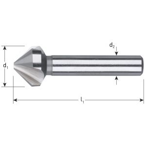 Rotec 402 HSS-G verzinkfrees 90 graden 3 snijkanten aluminium DIN 335 C 20,5 mm M10 402.2050