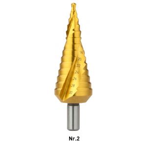 Rotec 425T HSS trappenboor TiN-gecoat nummer 2 diameter 4-30 mm 425.0220