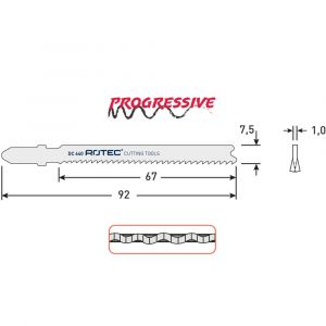 Rotec 520 decoupeerzaagblad DC640 T118B set 5 stuks 520.0640