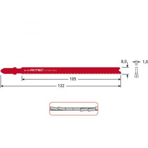 Rotec 520 decoupeerzaagblad DC730 set 5 stuks 520.0730