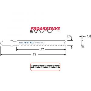 Rotec 520 decoupeerzaagblad DC740 T118BF set 5 stuks 520.0740