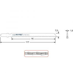 Rotec 520 decoupeerzaagblad DC840 set 5 stuks 520.0840