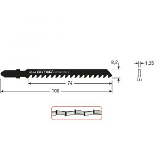 Rotec 520 decoupeerzaagblad DC860 T141HM set 3 stuks 520.0860