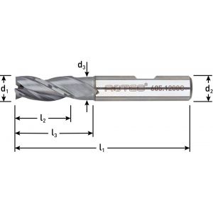 Rotec 605 HSS-E universeelfrees DIN 884 kort AlCrN-gecoat diameter 25 mm 605.2500C