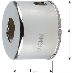 Rotec 759 diamanttegelboorkroon nat diameter 35 mm Tmax=30 mm 759.0350