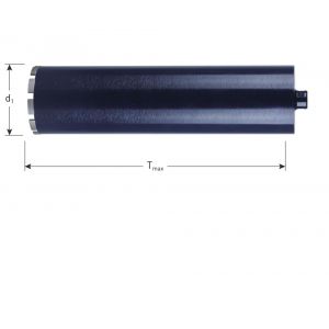 Rotec 770 diamantboor blauw nat diameter 121x400 mm M30 aansluiting 11 segmenten 24x2,5x9,0 mm 770.1213