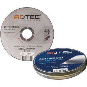Rotec 799 doorslijpschijf Opti-Line diameter 125x1,0x22,2 mm in blik set 10 stuks 799.2002