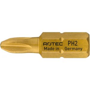 Rotec 800 schroefbit TiN C6.3 Phillips PH 2Rx25 mm gereduceerd set 10 stuks 800.0006