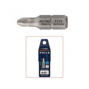 Rotec 803 schroefbit Basic C6.3 Pozidriv PZ 2Rx25 mm gereduceerd set 2 stuks 803.00052