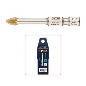 Rotec 817 Impact schroefbit Diamond E6.3 Phillips PH 2x50 mm set 2 stuks 817.03022