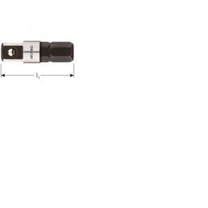 Rotec 820 adapter C6.3 > vierkant 1/4 inch met kogel L=25 mm 820.00101