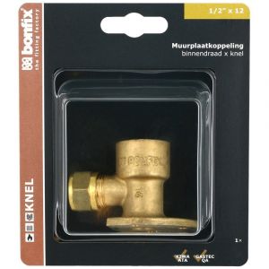 Bonfix blister muurplaat 1/2 inch binnendraad x 12 mm 804305