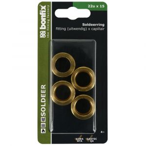 Bonfix blister capillair soldeerring 22U x 15 mm 4 stuks 805215