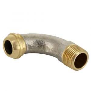 Bonfix aansluitbocht 90 graden 1/2 inch buitendraad nikkel 832205