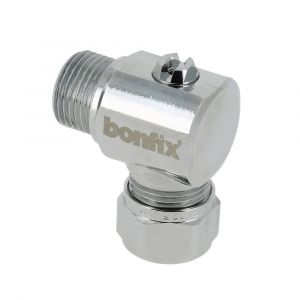 Bonfix kogelstopkraan haaks knel 3/8 inch x 12 mm (schroevendraaier) 93685