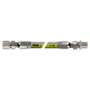 Bonfix superieure RVS gasslang 1/2 inch binnendraad x buitendraad 150 cm 99737