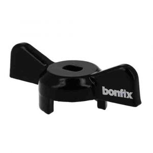 Bonfix stalen vlinderhendel voor 1/4 inch, 3/8 inch, 1/2 inch en 3/4 inch zwart 99745