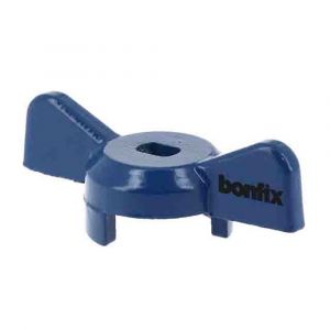 Bonfix stalen vlinderhendel voor 1 inch en 5/4 inch blauw 99746