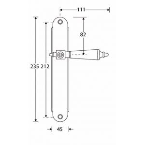 Wallebroek Mi Satori 00.0053.12 krukgarnituur Roman Ovaal messing gepolijst gelakt BB72 W0100.0053.12