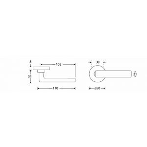 Wallebroek Mi Satori 00.0074.46 krukgarnituur Padania Vivo messing mat nikkel ongelakt W1300.0074.46