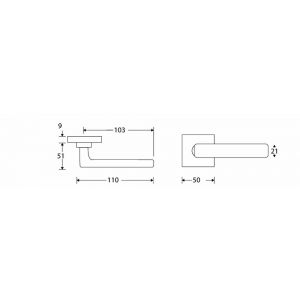 Wallebroek Mi Satori 00.0075.46 krukgarnituur Padania Bauhaus verdekt messing mat nikkel ongelakt W1300.0075.46