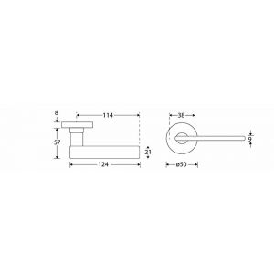 Wallebroek Mi Satori 00.0079.46 krukgarnituur Piatto Vivo messing glans chroom W2100.0079.46