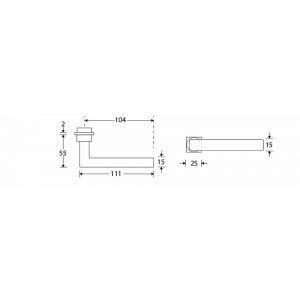 Wallebroek Mi Satori 00.0085.46 krukgarnituur Kare Mini vierkant messing gepolijst gelakt W0100.0085.46